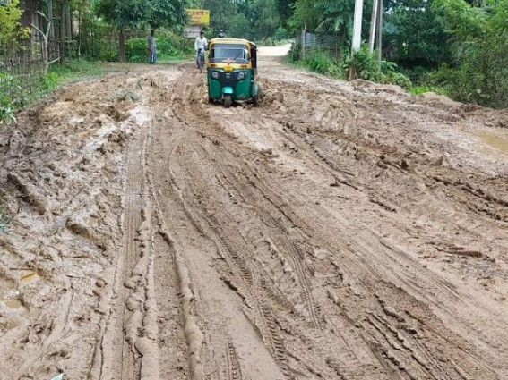 Pathetic Roadway Conditions in Dharmanagar Alternative NH under Double Engine Govt